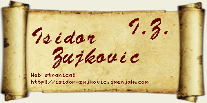 Isidor Žujković vizit kartica